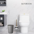 UUJOLY Small Bathroom Trash Can Wastebasket Garbage Can, Dark Grey, 2 Pack | - Image 2
