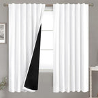 BGment Pure White 100% Blackout Curtains by BGment
