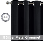 Yakamok Thermal Insulated Blackout Curtains Solid Grommet Window Drapery - Image 4