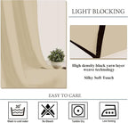 Diraysid Beige Grommet Blackout Curtains - Image 4