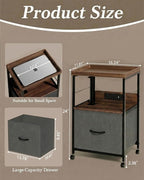 Faesun Swivel Lift Top Nightstand - Image 2