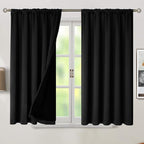 BGment Short Black Full Blackout Curtains - Image 2