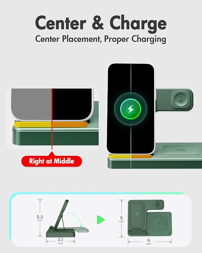 GETPALS Wireless Charger iPhone Charging Station - Image 7