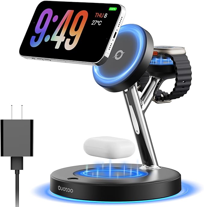 3 in 1 MagSafe Wireless Charger Stand by Ouotoo