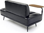 Leather loveseat Sofa, Modern Faux Leather Bedroom Bench - Image 4