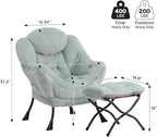 HollyHOME Lazy Chair with Foldable Ottoman, Accent Comfy Lounge Armchair and - Image 3