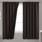 BGment Brown 100% Blackout Curtains 63 Inches Long by BGment