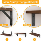 YGEOMER 4 Different Sizes Floating Shelves - Image 4