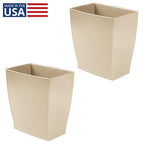 iDesign Small Plastic Bathroom Trash Can, Slim Rectangle - Image 2