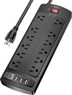 ALESTOR 10 Ft Surge Protector Power Strip by Alestor