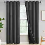 Yakamok Dark Grey Blackout Curtains 84 inches Long by Yakamok