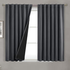 BGment 100% Room Darkening Thermal Insulated Blackout Curtains 45 Inches Long by BGment