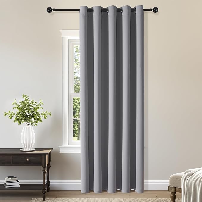 ChrisDowa Room Divider Curtains 80 Inches Long Sliding Door Curtain 1 Panel | by ChrisDowa