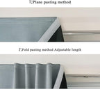 AJAZZ 100% Blackout Self Adhesive Curtains Small Window Short Temporary Black - Image 6