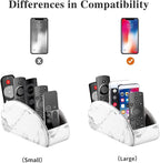 All-in-One Leather White TV Remote Holder - Image 2