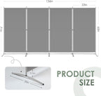 RANTILA 4 Panel Room Divider, 6 Ft Tall Folding Privacy Screen Room Dividers - Image 2