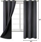 BGment Dark Grey Blackout Curtains - Image 9