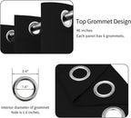 Easy-Going Thermal Grommet Blackout Curtains, 2 Panels 46x63 in, Noise Reduction - Image 4