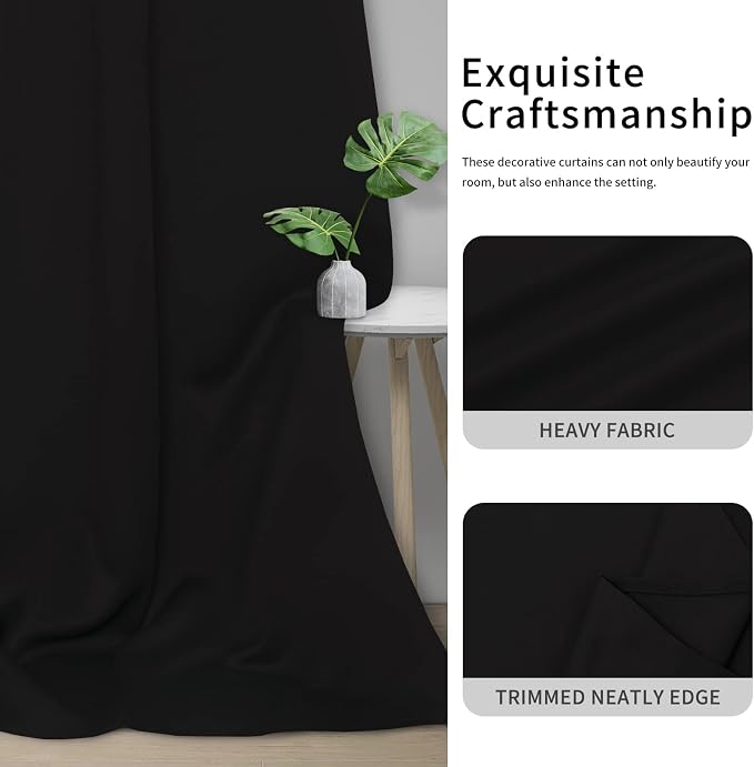 Easy-Going Thermal Grommet Blackout Curtains, 2 Panels 42x45 in, Noise Reduction - Image 5