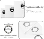 Easy-Going Thermal Grommet Curtains, 2 Panels 34x45 in, Noise Reduction - Image 4