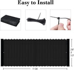 Custom Size 3.3'x33' Black Balcony Privacy Screen 90% UV Block | Windscreen - Image 3