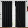 Yakamok Black Blackout Curtains 96 inches Long by Yakamok