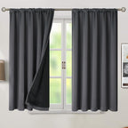 BGment 100% Room Darkening Thermal Insulated Blackout Curtains 45 Inches Long - Image 2
