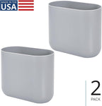 iDesign Small Slim Plastic Bathroom Trash Can - Image 2