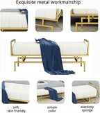 Luxurious End of Bed, Leather Upholstered Bedroom Seat, Modern Multifunction - Image 4