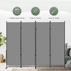 RANTILA 4 Panel Room Divider, 6 FT Folding Privacy Screen - Image 8