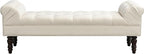 Christopher Knight Home Teaki Mid-Century Modern Upholstered Ottoman Bench - Image 5