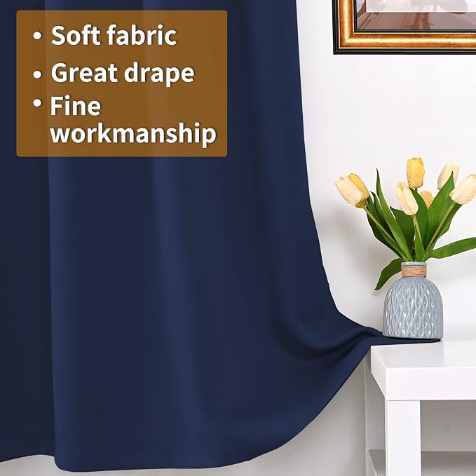 YoungsTex 100% Blackout Curtains 54 Inch Length - Image 5