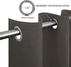 Easy-Going Thermal Grommet Blackout Curtains, 2 Panels 52x96 in, Taupe | - Image 5