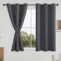 DWCN Dark Grey Blackout Short Curtains by DWCN