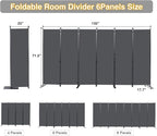 Room Divider, 6 Panel Folding Privacy Screens - Image 2
