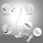 DAMI LED Reading Lights for Bed Headboard, Clip on Spotlight Lamp for Desk - Image 2