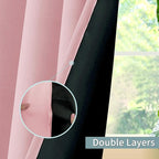 BGment Baby Pink 100% Blackout Curtains - Image 3