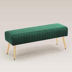 Furnimart 44 Inch Green Velvet Bench Ottoman Comfortable Footrest Stool Table by FurnimartFurniture