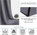 Diraysid Dark Grey Grommet Blackout Curtains - Image 8