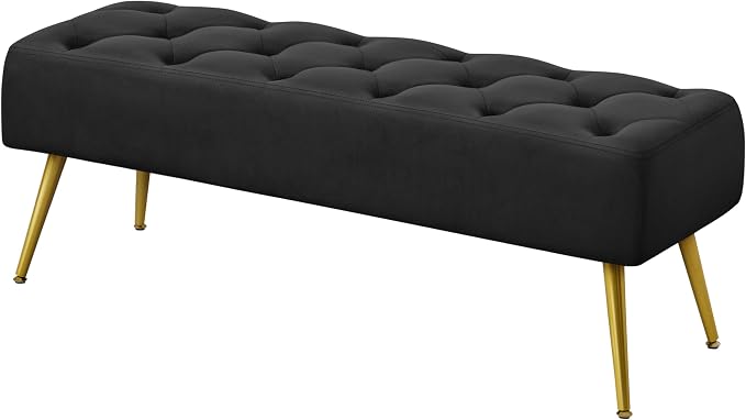Yaheetech 45in Velvet Bench Seat by Unknown