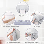 RYB HOME Kitchen Window Curtains Stick on Small Curtains - Image 2