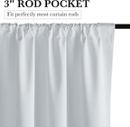 RYB HOME White 100% Blackout Curtains - Image 2