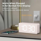 uscce Wooden Digital Alarm Clocks - Image 3