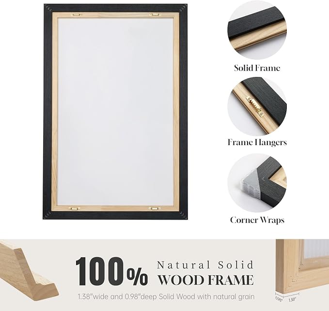 Large Framed Neutral Abstract Canvas Wall Art - Image 6