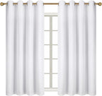 Diraysid 100% Blackout Curtains White Linen Curtains - Image 3