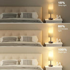 Brown Bedside Table Lamp for Bedroom - Image 4