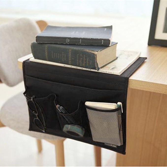 Bedside Storage Organizer with Pockets, Bedside Caddy, Table Cabinet Storage - Image 4