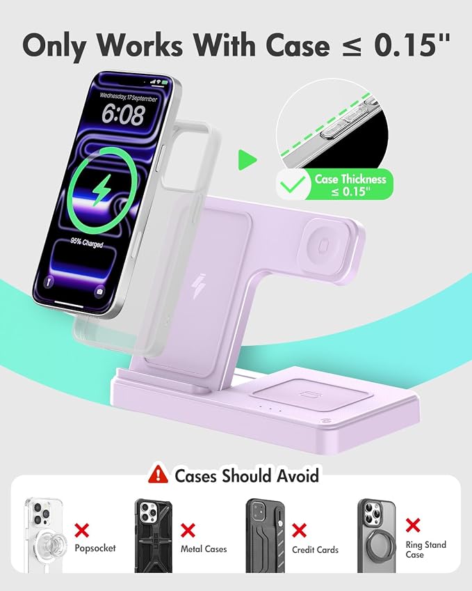 GETPALS Wireless Charger iPhone Charging Station - Image 3