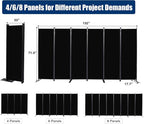 Room Divider 6 Panel-132''Wide, 6FT Room Dividers and Folding Privacy Screen | - Image 6