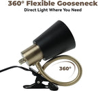 Desk lamp Eye-Caring Table Lamps, 360°Rotation Gooseneck Clip on Lamp Reading - Image 4